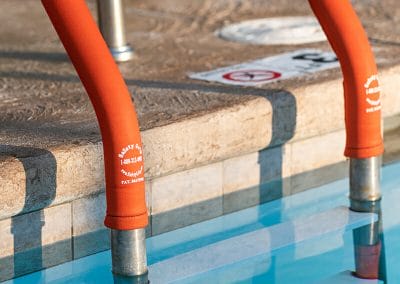 lifeguard orange pattern safety grip pool handrail cover