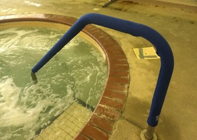 safety grip handrail cover on hot tub